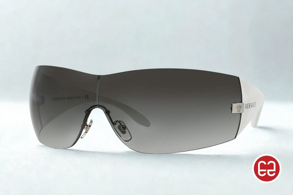 Versace VE2054 wraparound silver sunglasses