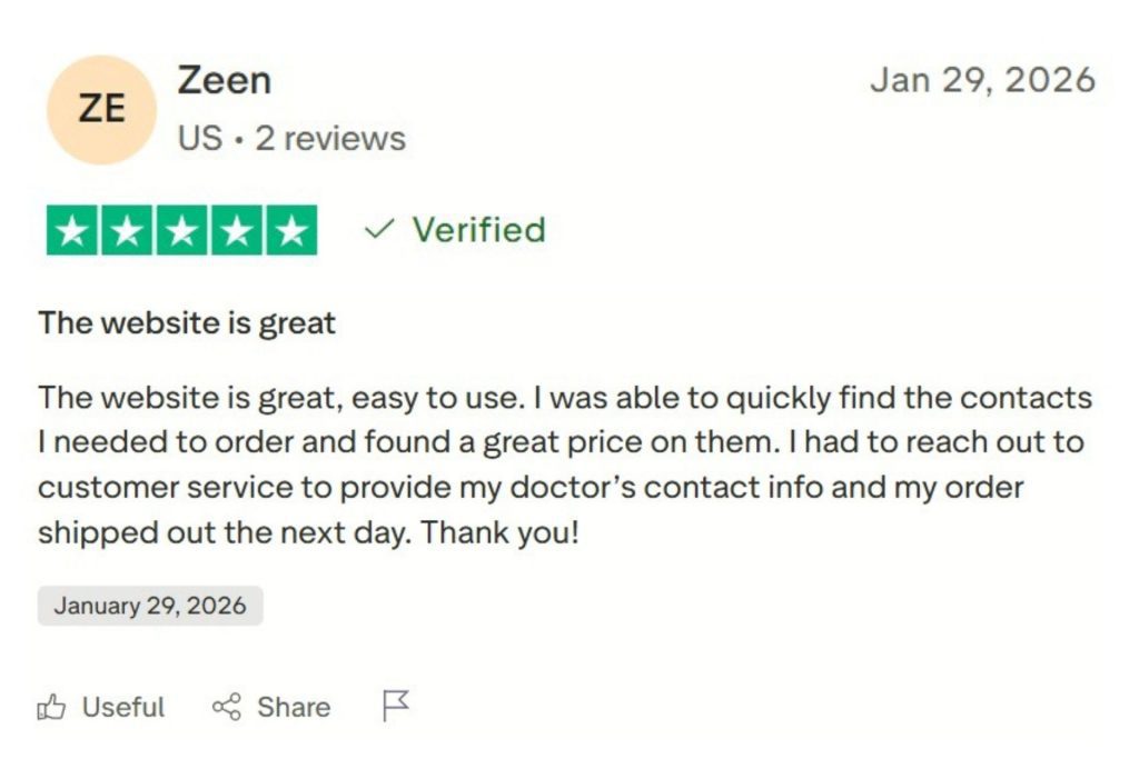 EZContacts customer review