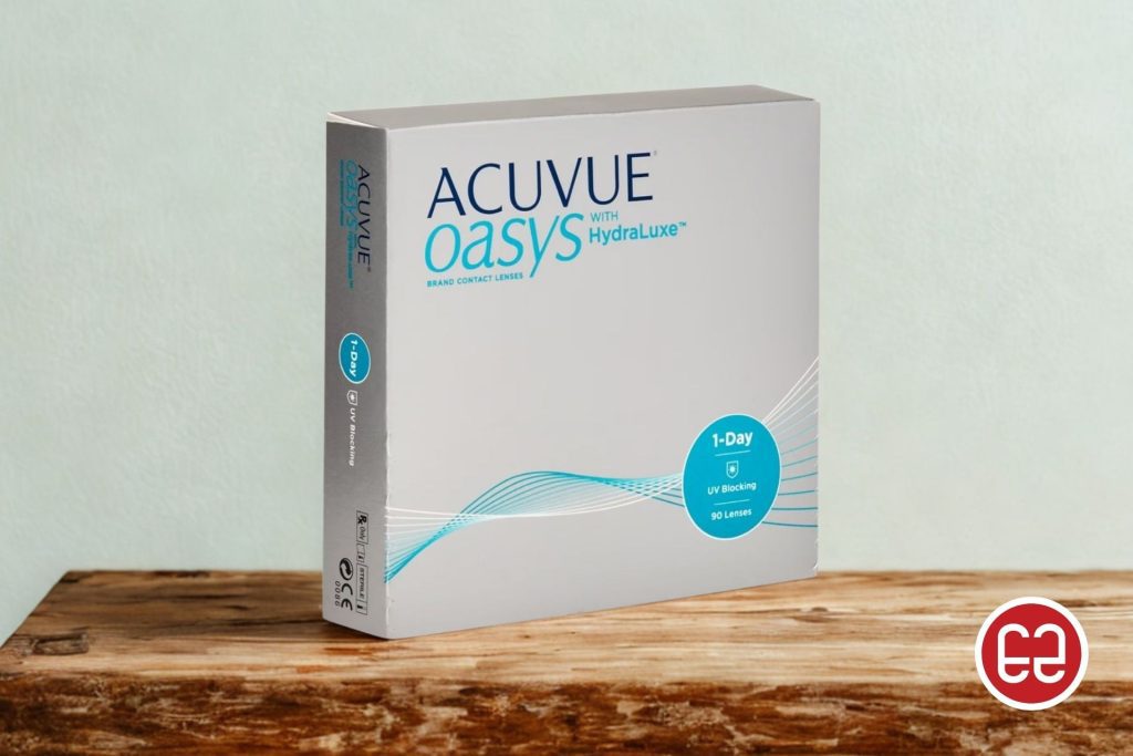 Box of ACUVUE OASYS with HydraLuxe