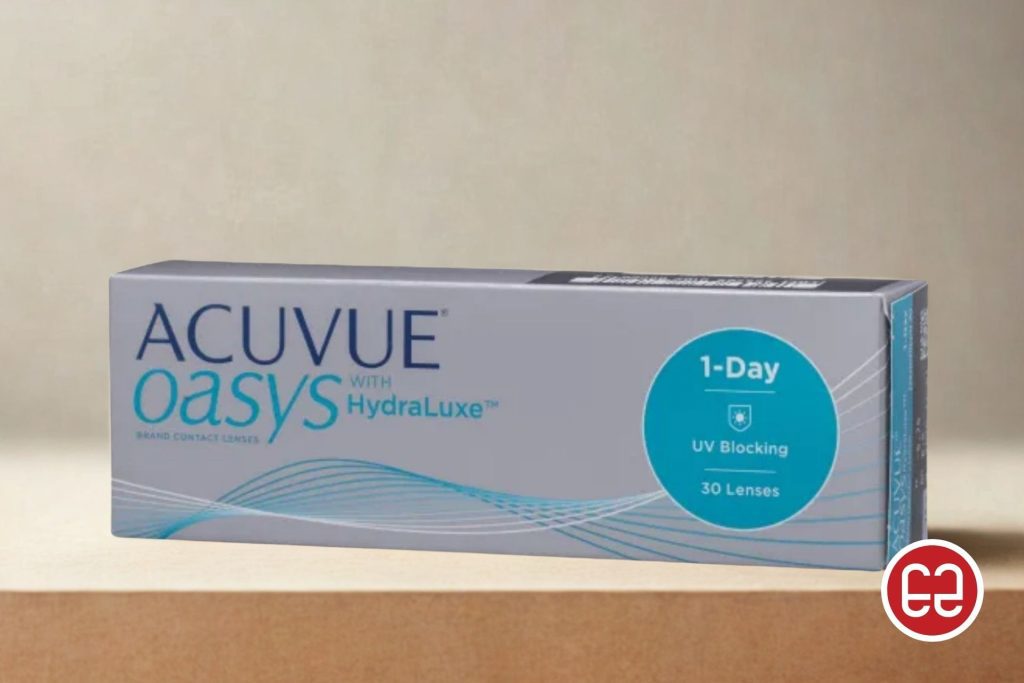 Box of ACUVUE OASYS with HydraLuxe