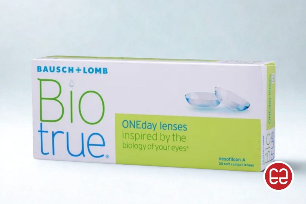 Box of BioTrue contact lenses