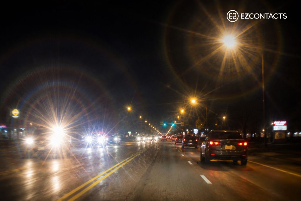 Driving at night with keratoconus without correction