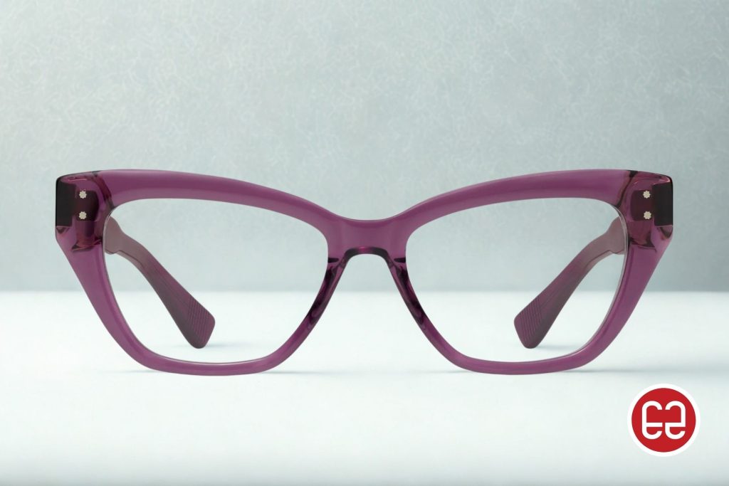 Rare Impression elderberry cat-eye glasses