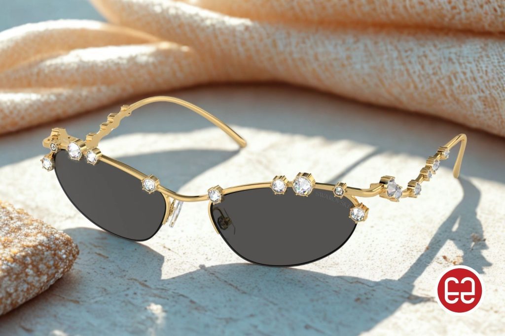 Swarovski SK7016 gold sunglasses
