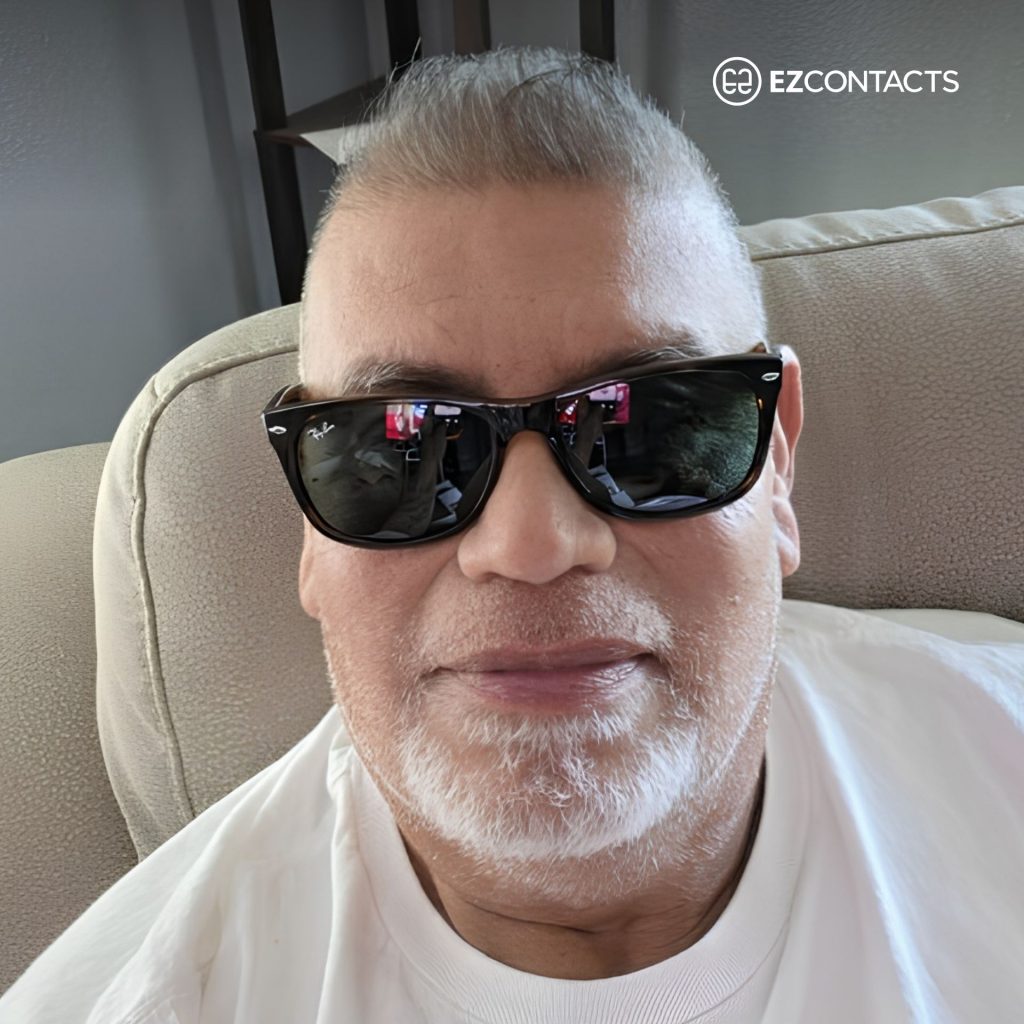EZContacts customer wears Black Ray-Ban RB2132 New Wayfarer sunglasses