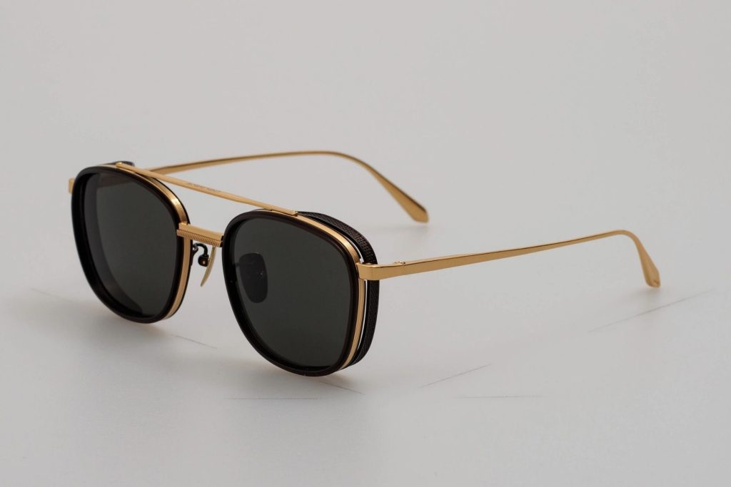 Linda Farrow Yellow Gold Sunglasses 