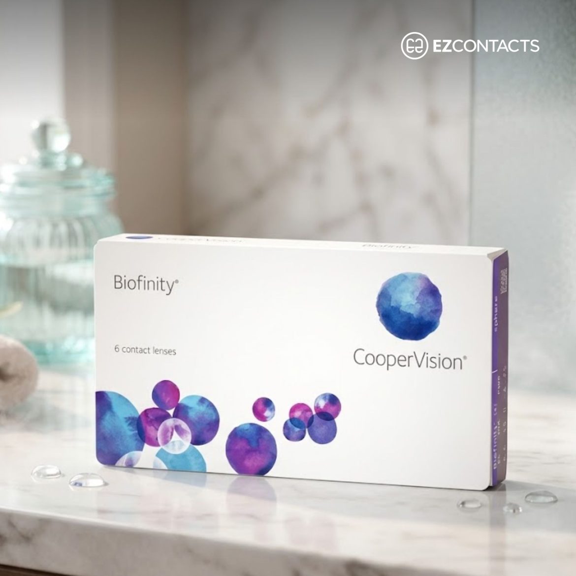 Box of Biofinity contact lenses