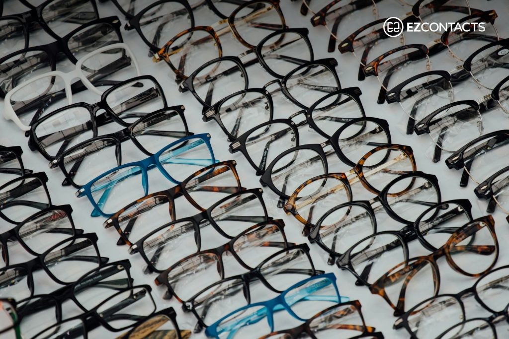 Eyeglasses on a table