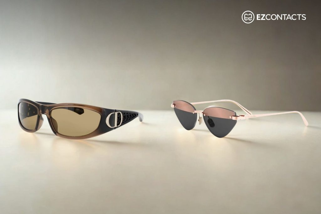 (Left) Dior CD40202I sunglasses (Right) Dior CDIOR B5U CD40196U sunglasses