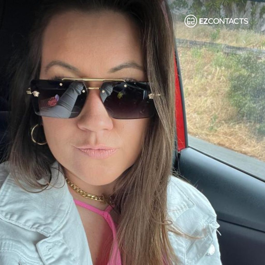 Woman wearing Versace VE2245 sunglasses