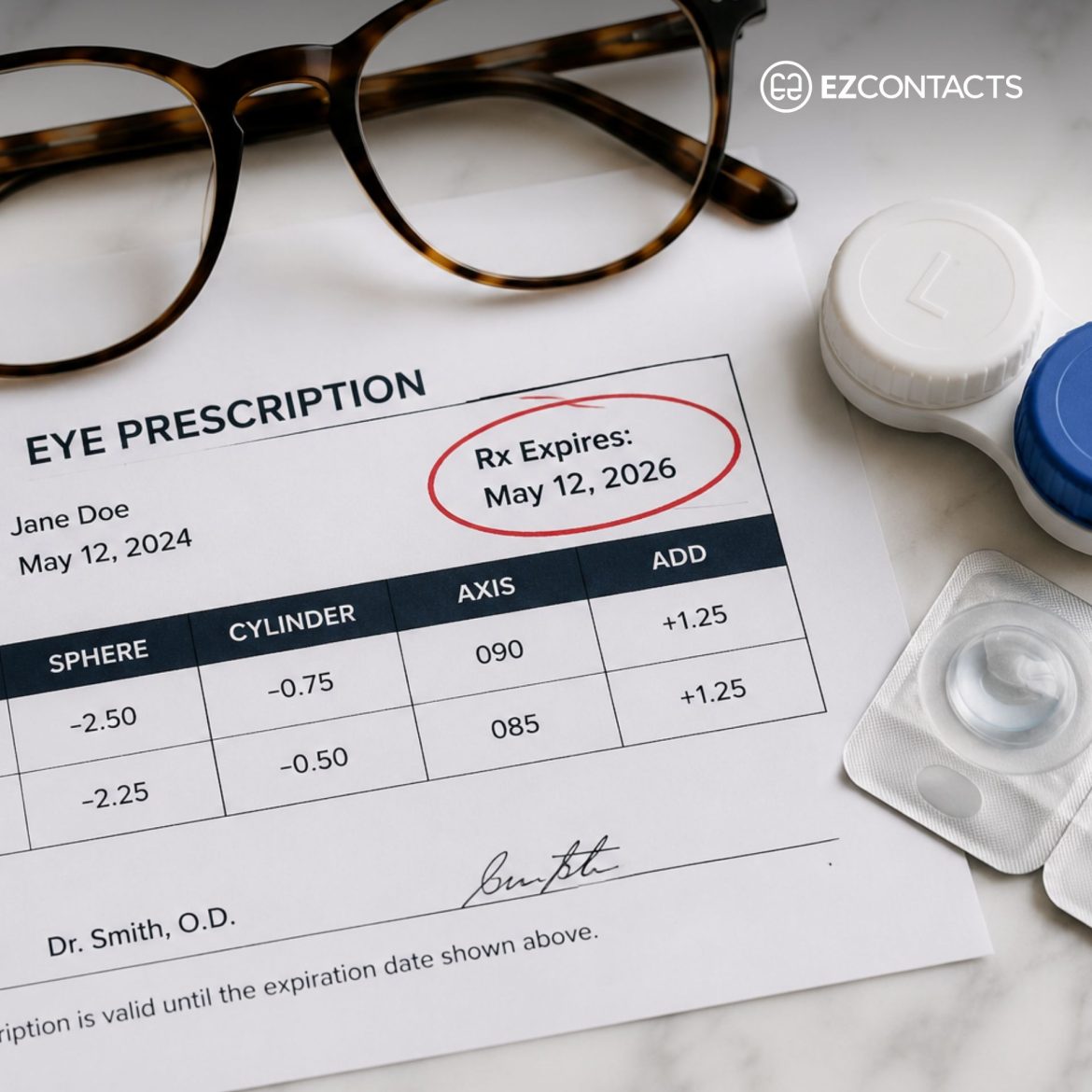 Glasses, contacts, and an eye prescription