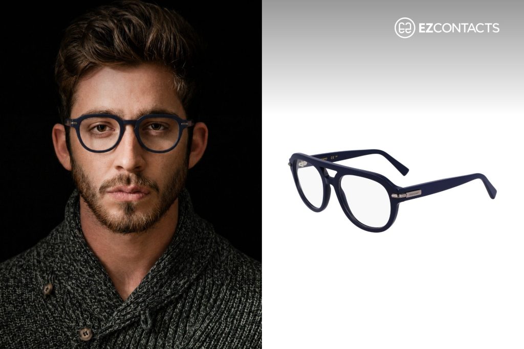 Man wearing Salvatore Ferragamo SF3016 glasses