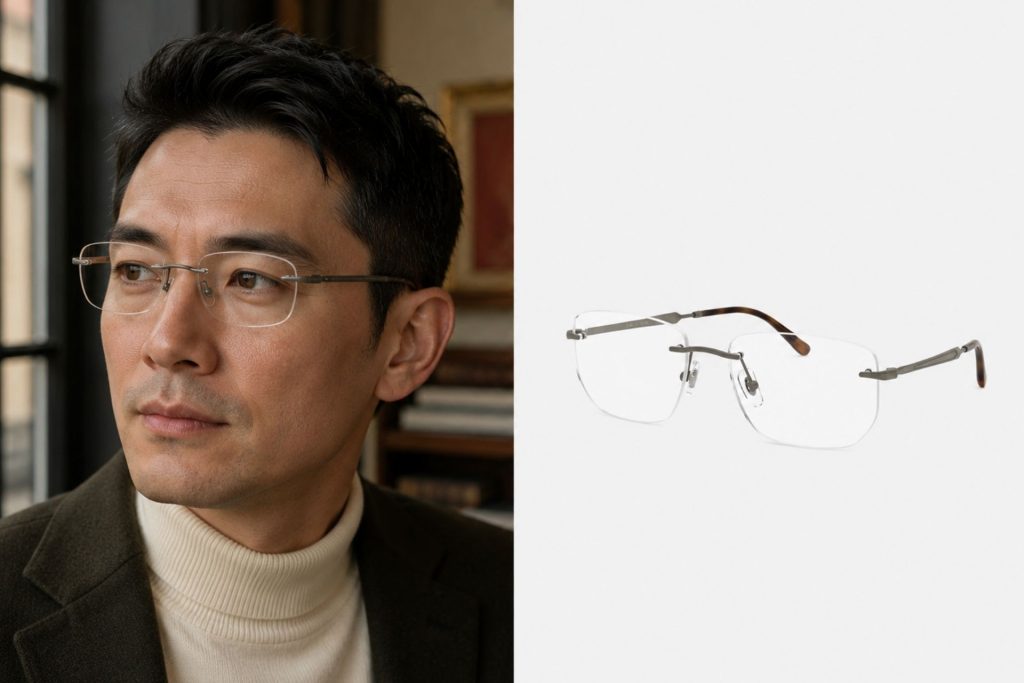 Ray-Ban RX3768V rimless glasses 
