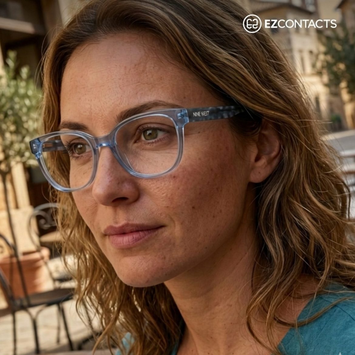 Woman wearing Nine West glasses