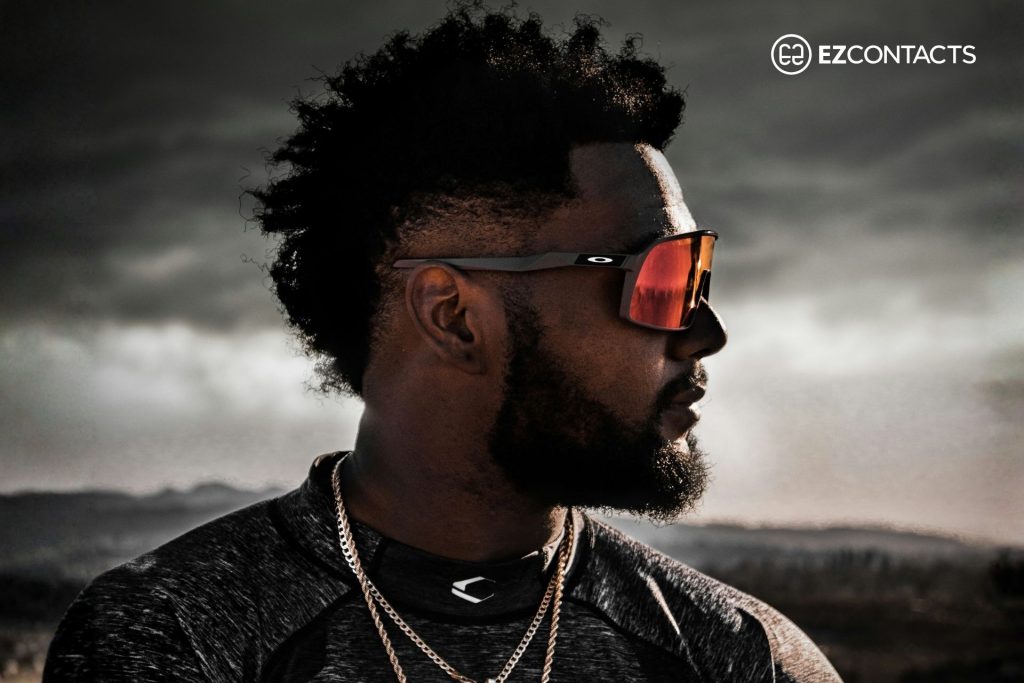 Man wearing Oakley sunglasses