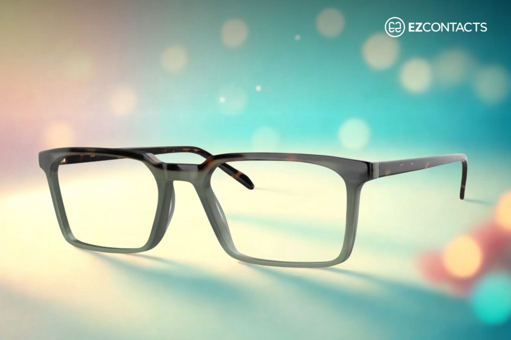 Construction rectangular eyeglasses with gradient frames