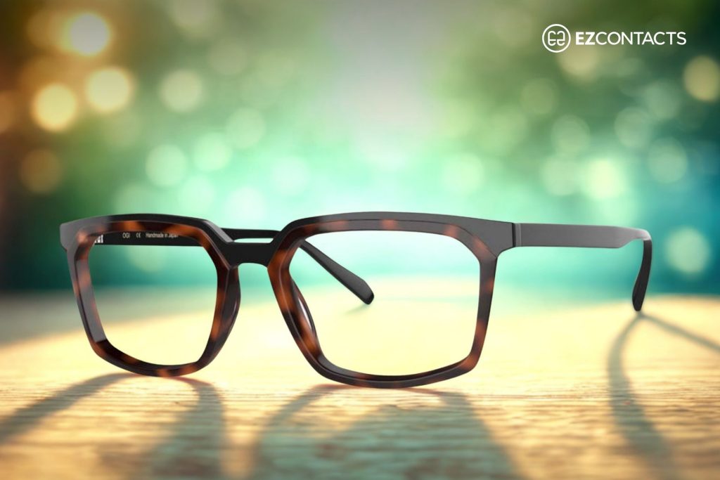 Waters rectangular eyeglasses with brown frames