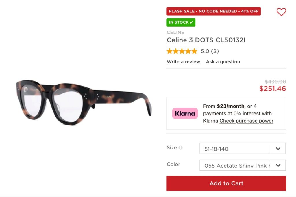 Celine 3 DOTS CL50132I glasses