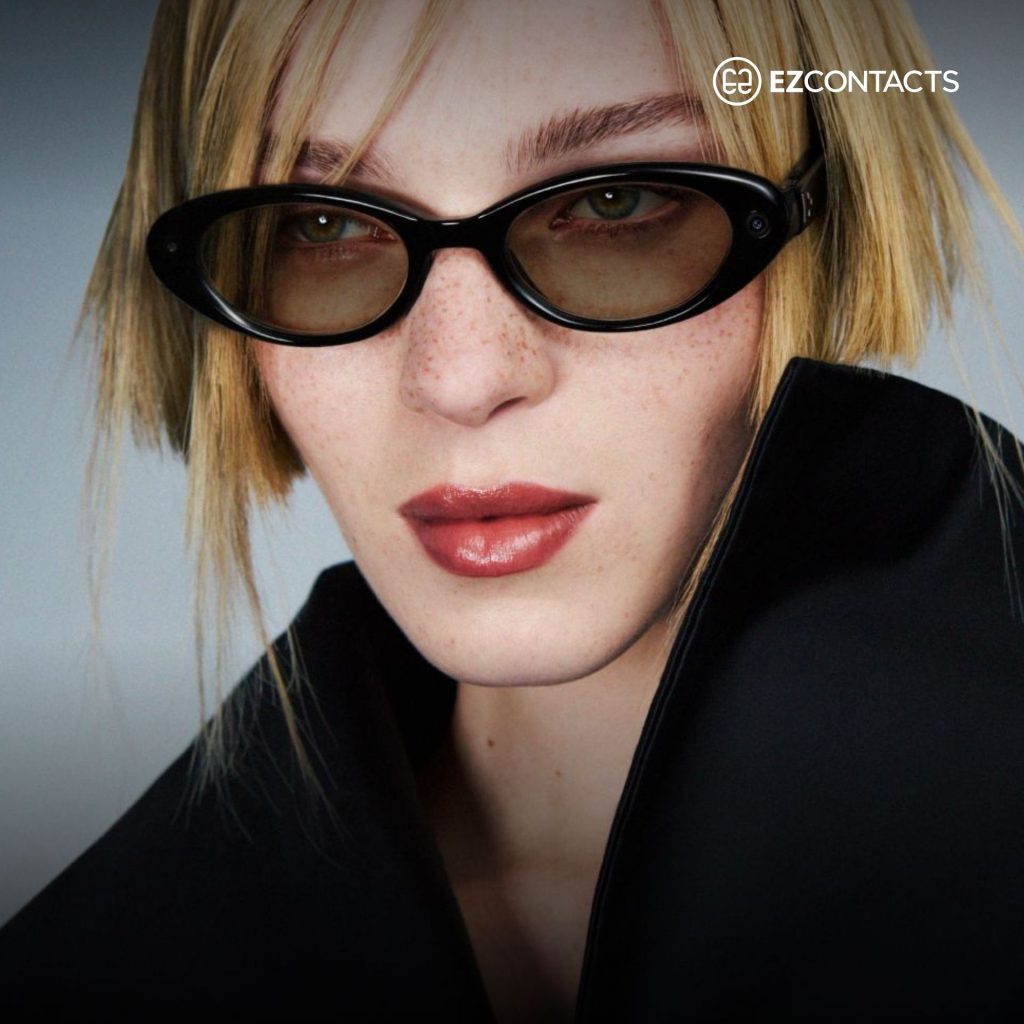 Woman wearing Gentle Monster smart glasses