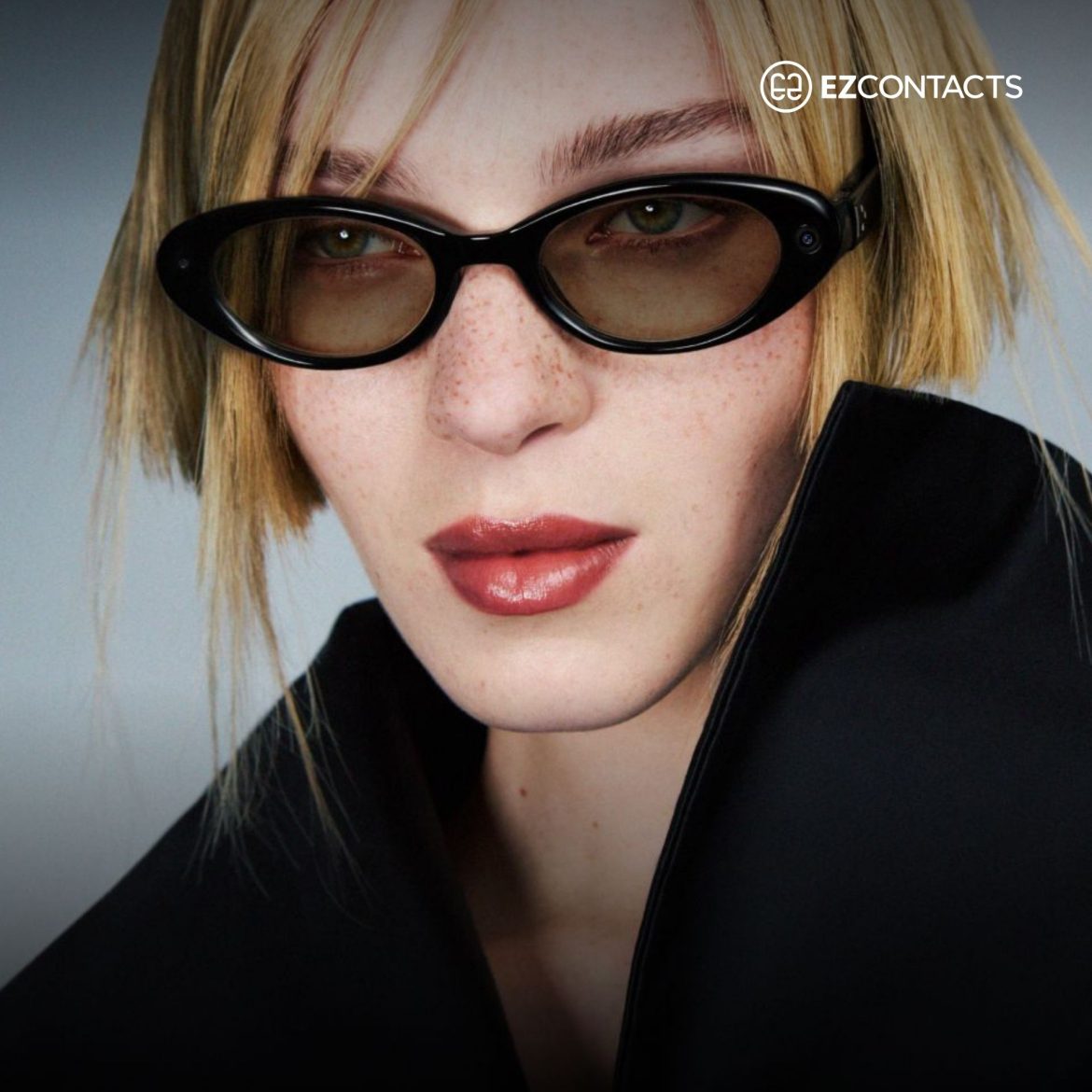 Woman wearing Gentle Monster smart glasses