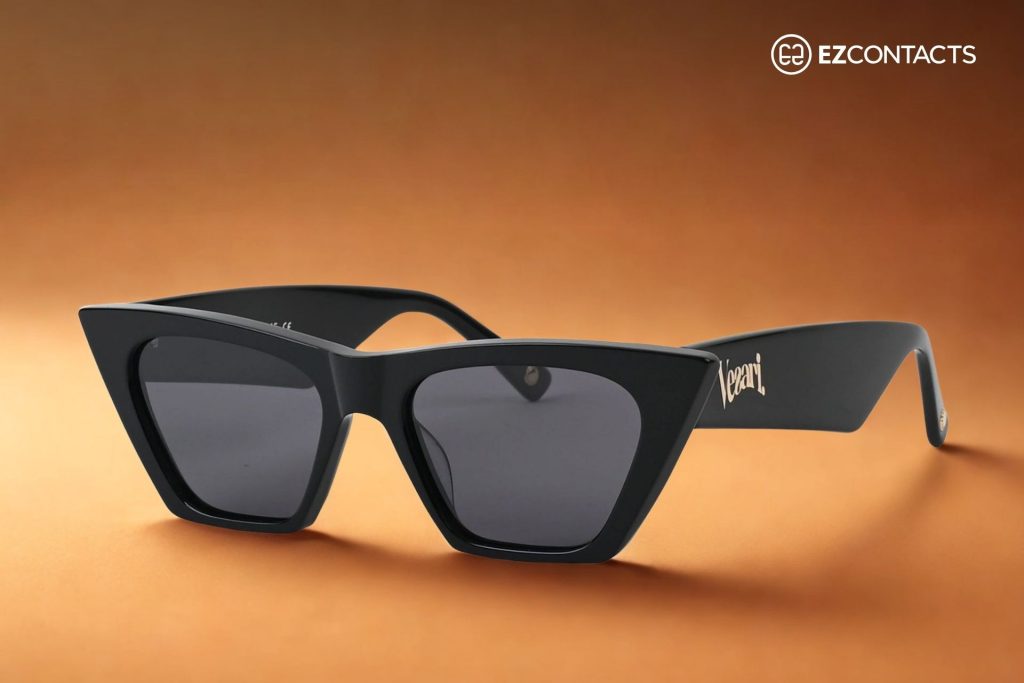 Vesari Frankie black cat-eye sunglasses