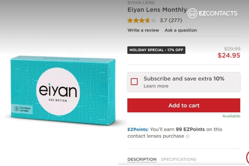Eiyan Lens Monthly at EZContacts