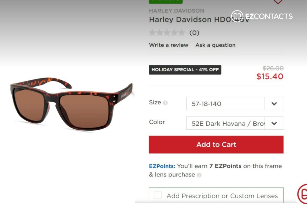 Harley Davidson HDO146V sunglasses at EZContacts