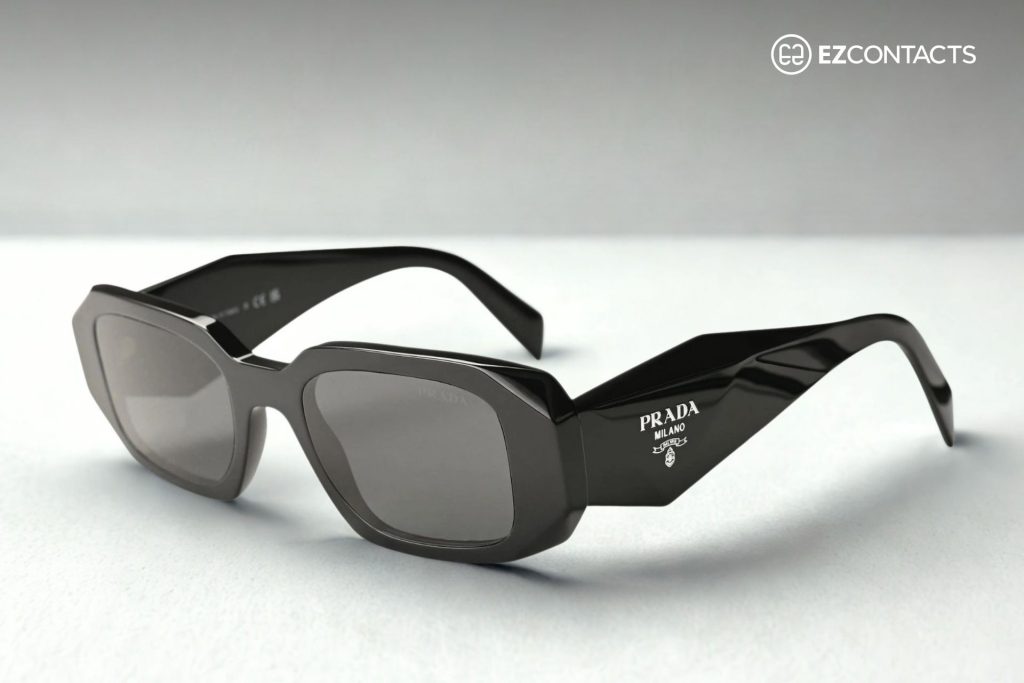 Prada PR 17WS sunglasses in black With dark gray lenses