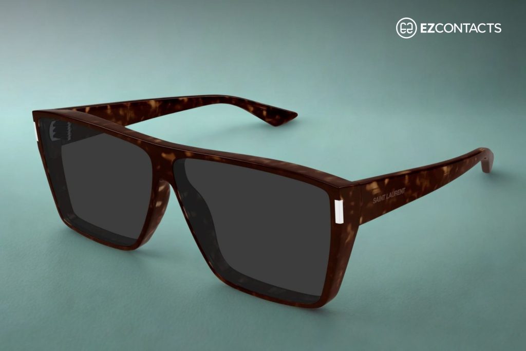 Saint Laurent SL 756 Sunglasses in the “Havana” pattern with gray lenses