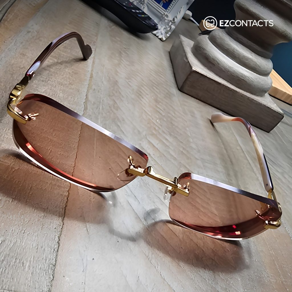 Gucci GG1221O glasses with colored lenses