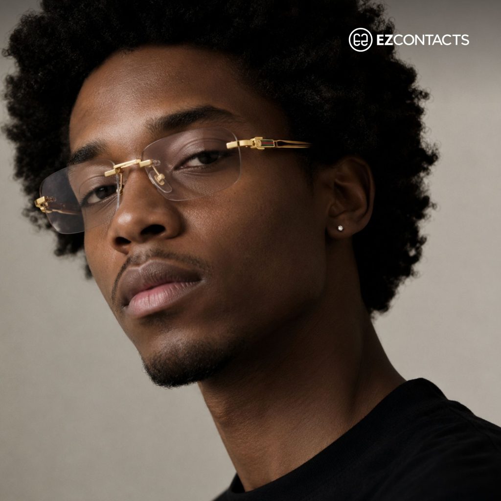Man wearing Gucci GG1221O glasses