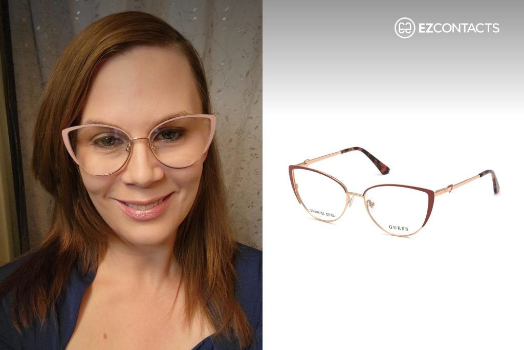 Guess GU2813 Metal Cat-Eye Glasses