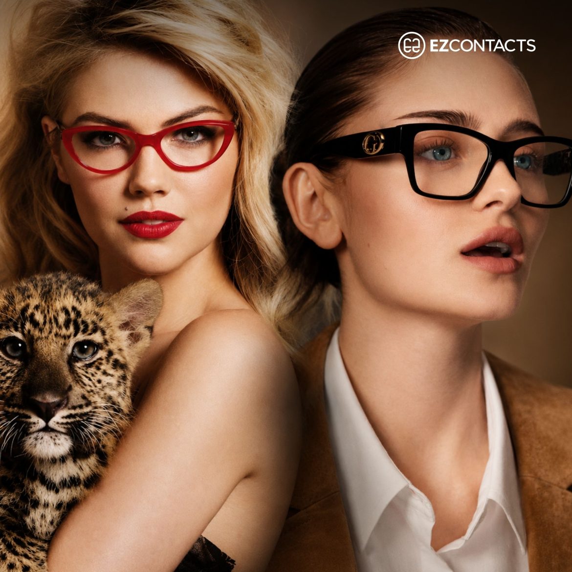 Kate Upton and Leni Klum in Guess eyewear campaigns