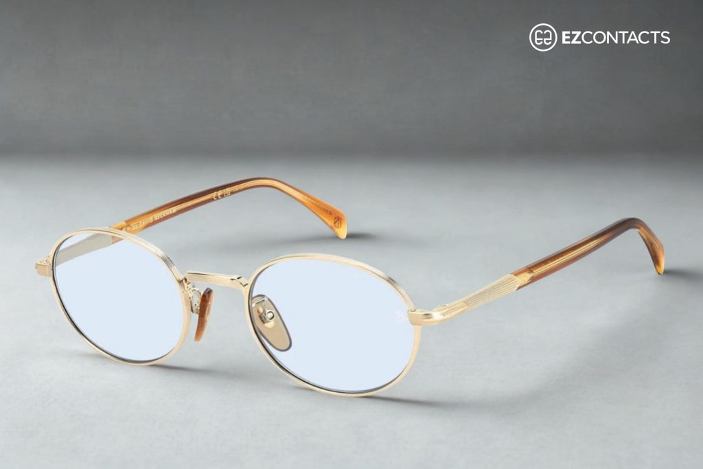 DB 1196/S in gold brown horn azure photochromic lens