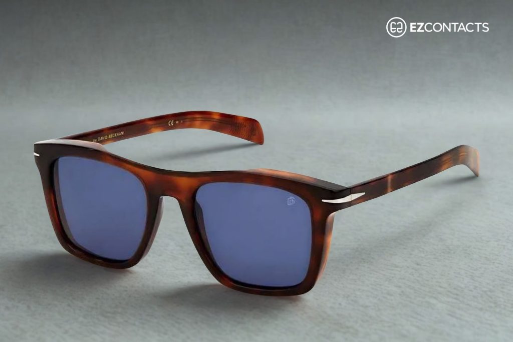 David Beckham DB 7000/S in brown Havana with blue lenses