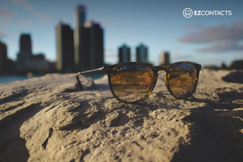 Ray-Ban sunglasses close-up