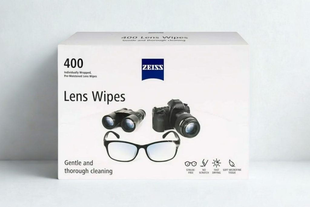 Box of Zeiss Lens Wipes