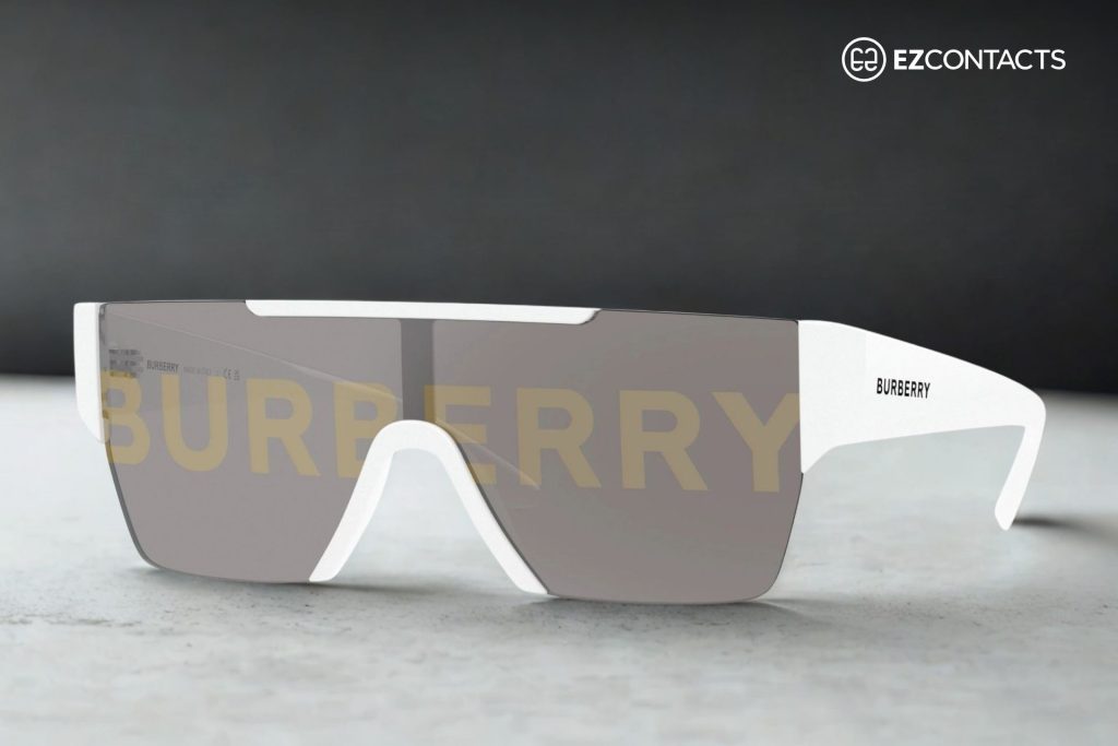 Burberry BE4291 sunglasses with white frames