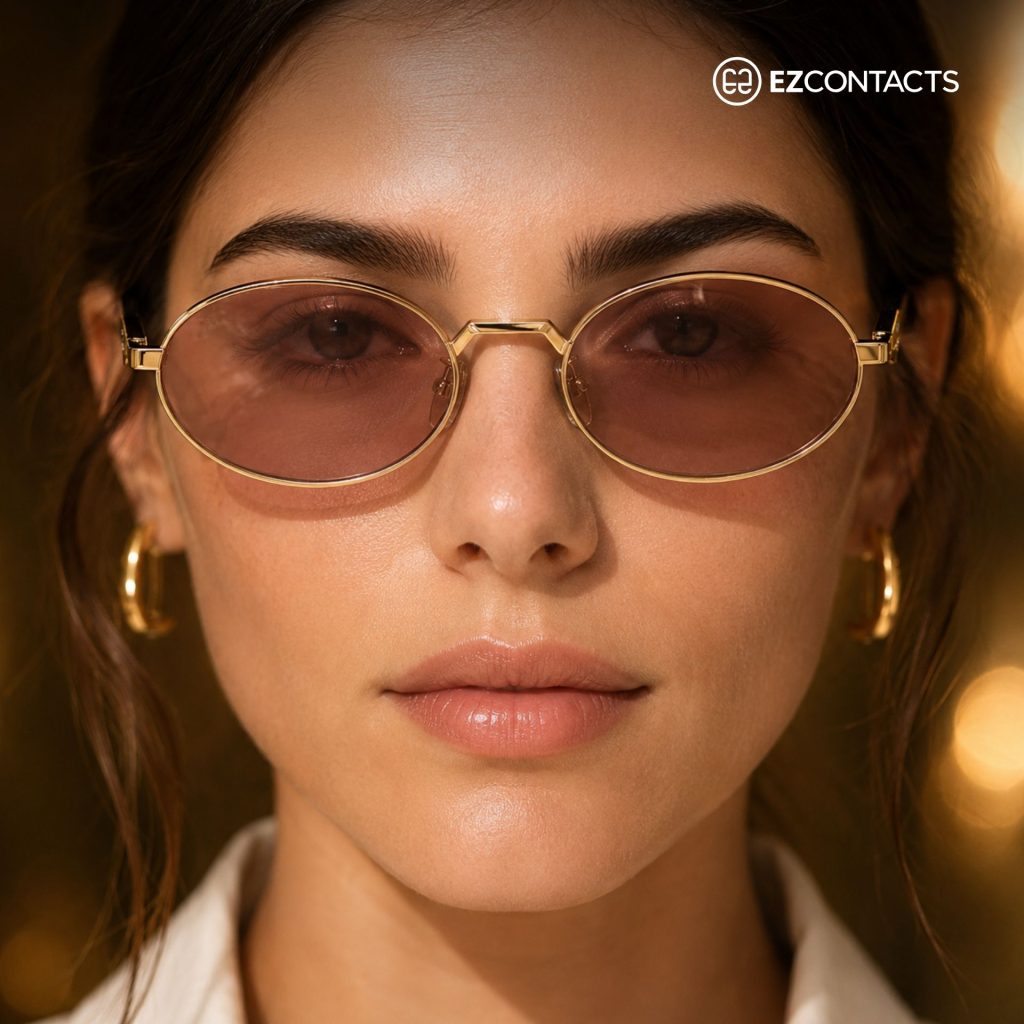 Woman wearing Prada PR 65ZS sunglasses