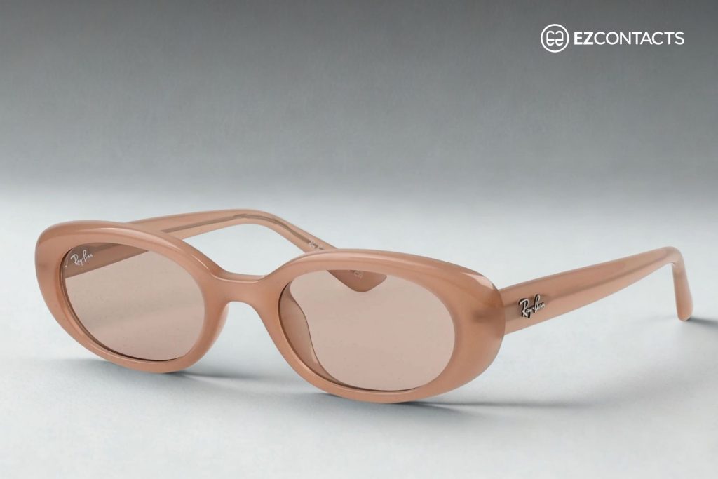 Rb4441D in matte opal beige with light brown lenses