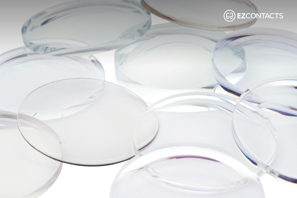Contact Lenses on white background