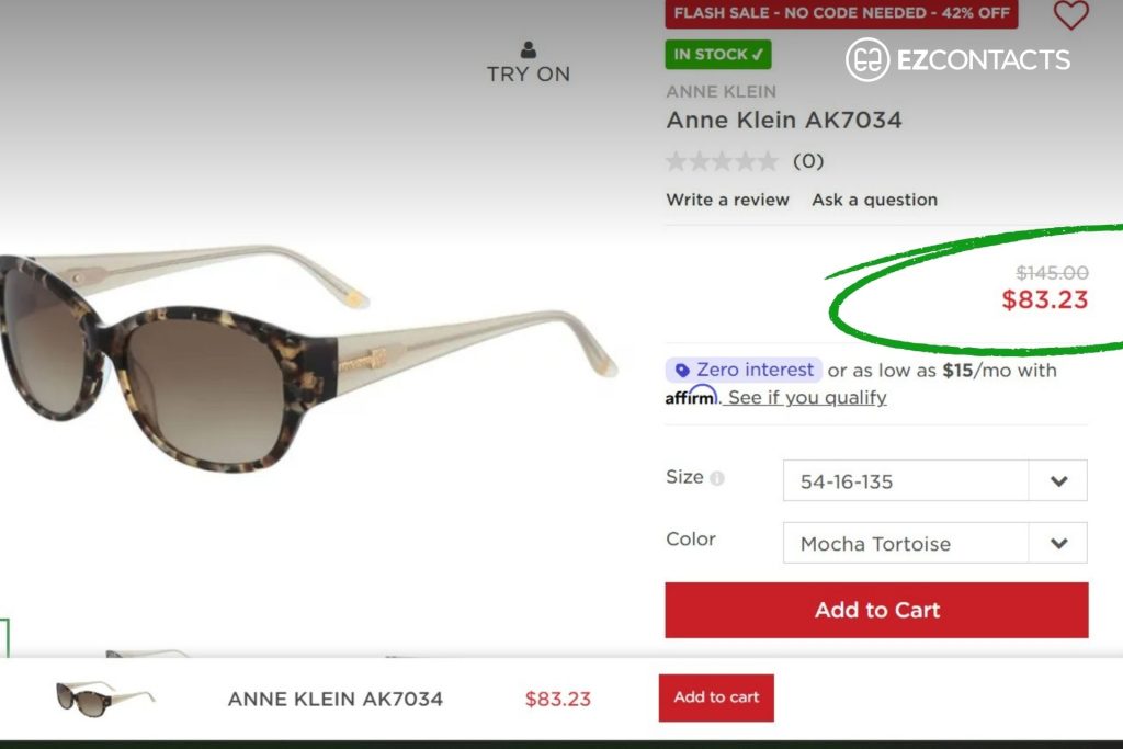 Anne Klein AK7034 at EZContacts