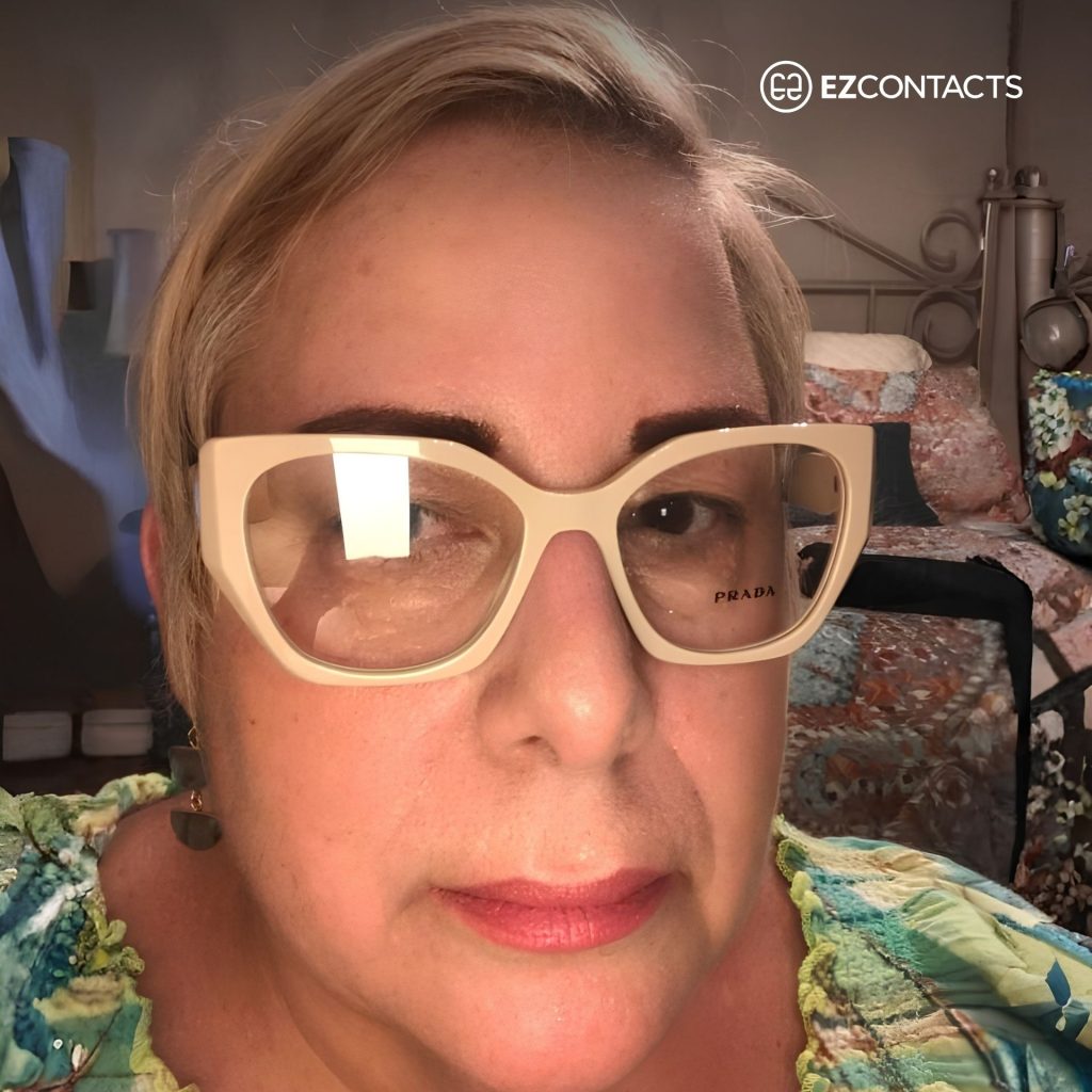 Woman Wearing Prada PR 18WV Glasses