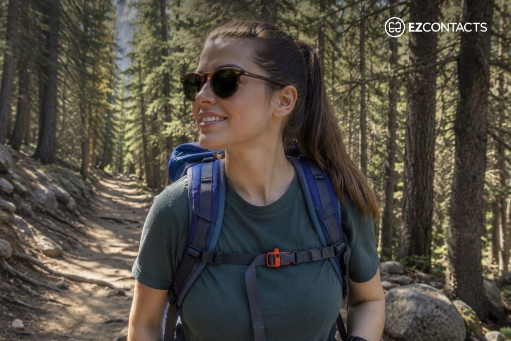 Woman Hiking in Sunglasses