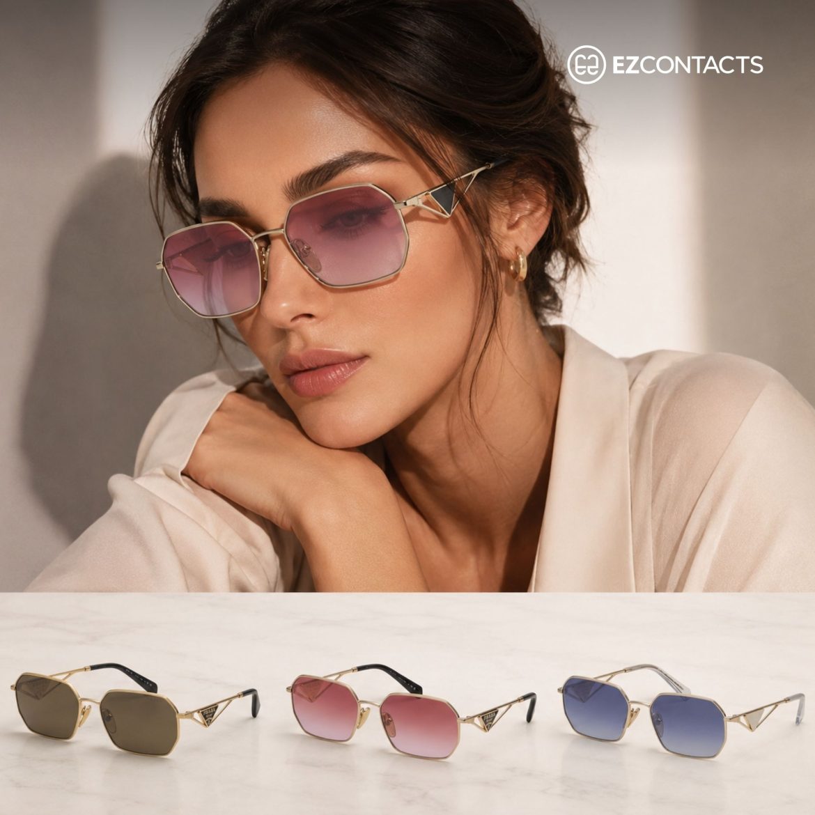 Woman Wearing Prada PR A51S Sunglasses
