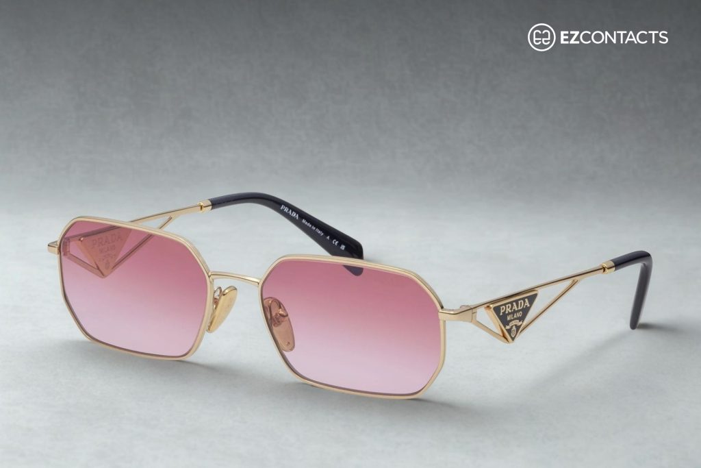 Prada PR A51S Sunglasses With Pink Gradient Lenses