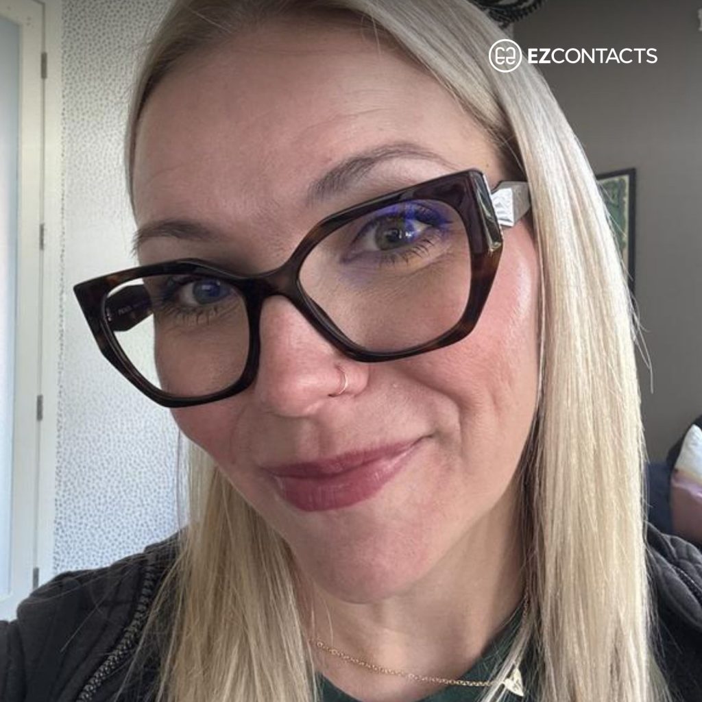 Customer Ashley Wearing Prada 18WV Glasses