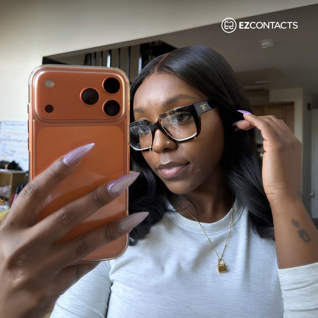 Customer Wearing Prada PR A03V Glasses