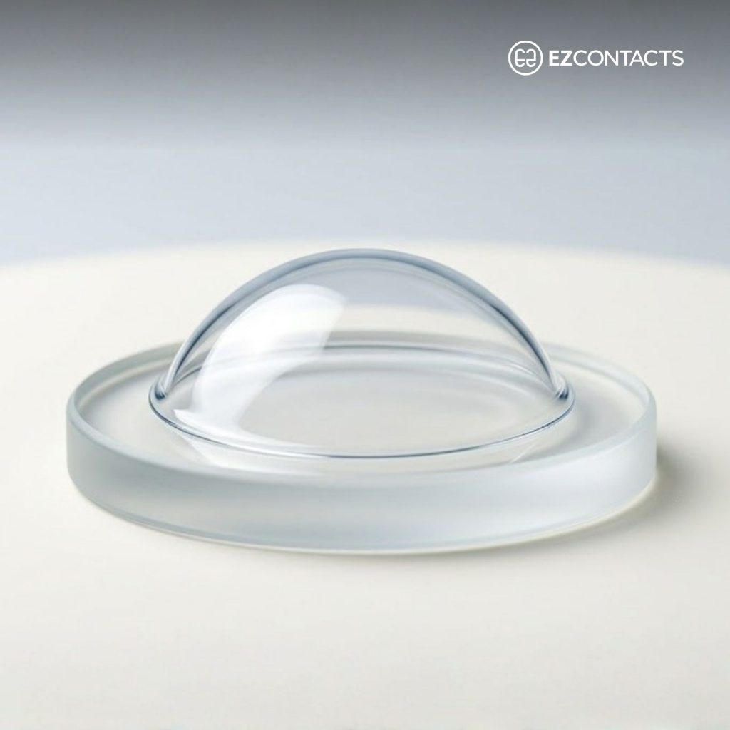Scleral contact lens on table