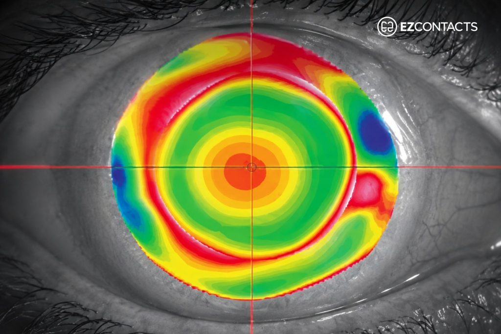 Corneal topography imaging for a patient being fitted for scleral lenses